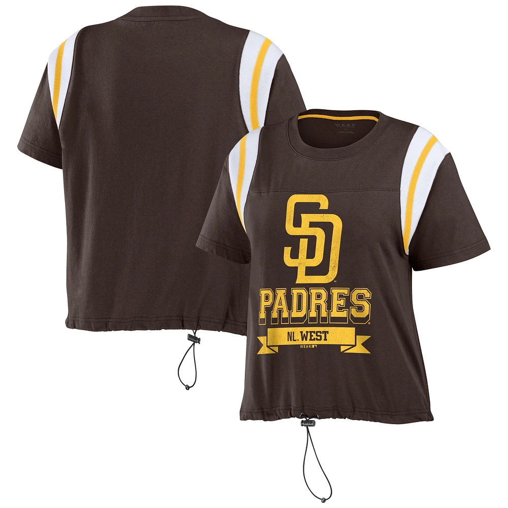 T-shirt WEAR by Erin Andrews marron San Diego Padres color block cintré