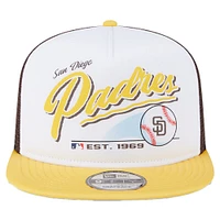 Casquette Snapback rétro 9FIFTY blanche des Padres de San Diego de New Era pour jeunes