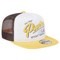 Casquette Snapback rétro 9FIFTY blanche des Padres de San Diego de New Era pour jeunes