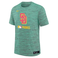 T-shirt Nike Mint San Diego Padres Authentic Collection City Connect Velocity Performance pour jeunes