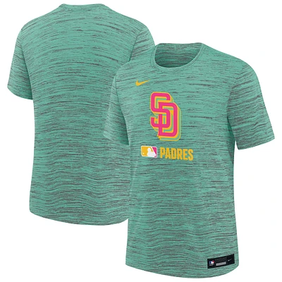 T-shirt Nike Mint San Diego Padres Authentic Collection City Connect Velocity Performance pour jeunes