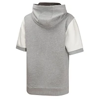 Youth  Heather Gray San Diego Padres Line Up Short Sleeve Pullover Hoodie