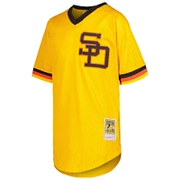 Maillot d'entraînement au bâton en maille pour jeunes Mitchell & Ness Dave Winfield Gold San Diego Padres Cooperstown Collection