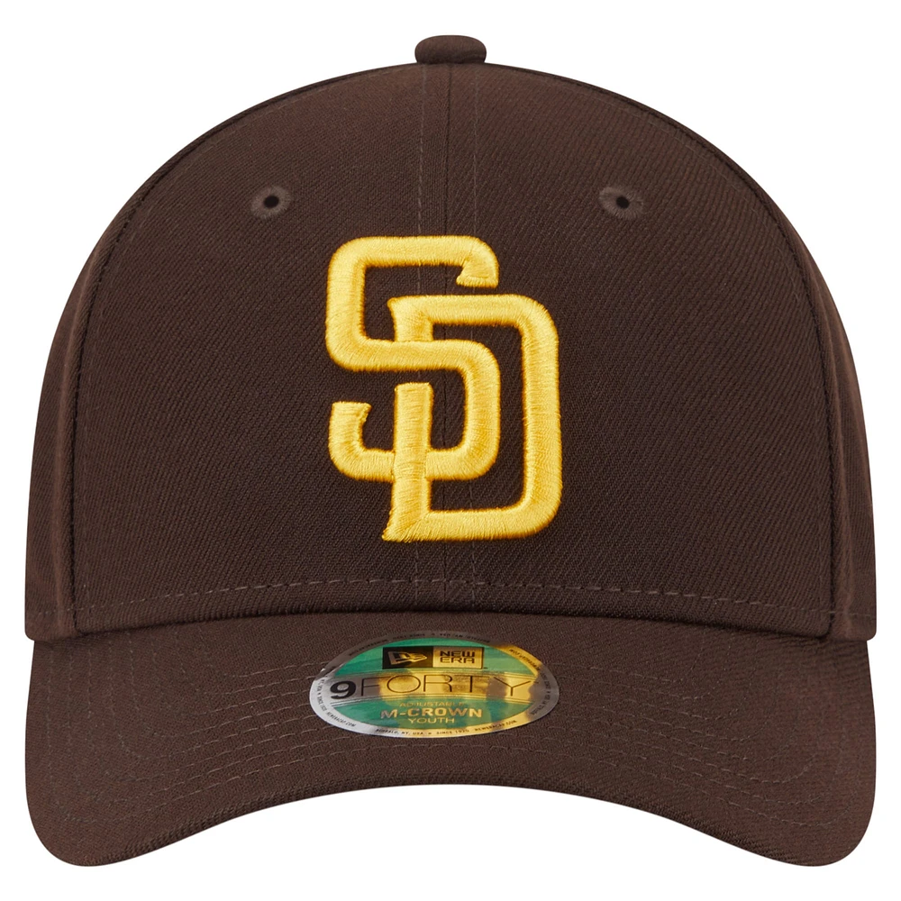 Youth New Era  Brown San Diego Padres  Player Replica 9FORTY Adjustable Hat