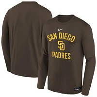 Youth Nike Brown San Diego Padres Authentic Collection Legend Performance Long Sleeve T-Shirt
