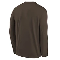 Youth Nike Brown San Diego Padres Authentic Collection Legend Performance Long Sleeve T-Shirt