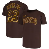 Men's San Diego Padres Manny Machado Majestic Gold Official Alternate Name  & Number T-Shirt