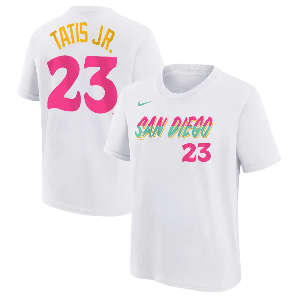 Men's Nike Fernando Tatis Jr. White San Diego Padres 2022 City Connect Name & Number T-Shirt Size: Medium