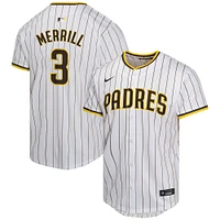 Maillot de match joueur à domicile Nike Jackson Merrill pour jeunes des San Diego Padres, blanc
