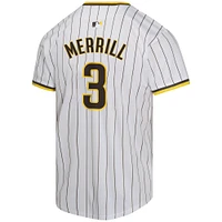 Maillot de match joueur à domicile Nike Jackson Merrill pour jeunes des San Diego Padres, blanc