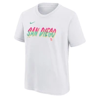 Youth Nike  White San Diego Padres City Connect Wordmark T-Shirt