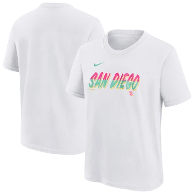 Youth Nike  White San Diego Padres City Connect Wordmark T-Shirt