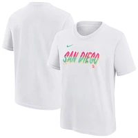 Youth Nike  White San Diego Padres City Connect Wordmark T-Shirt