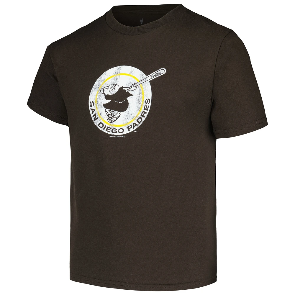 Youth Soft as a Grape Brown San Diego Padres Cooperstown Collection T-Shirt