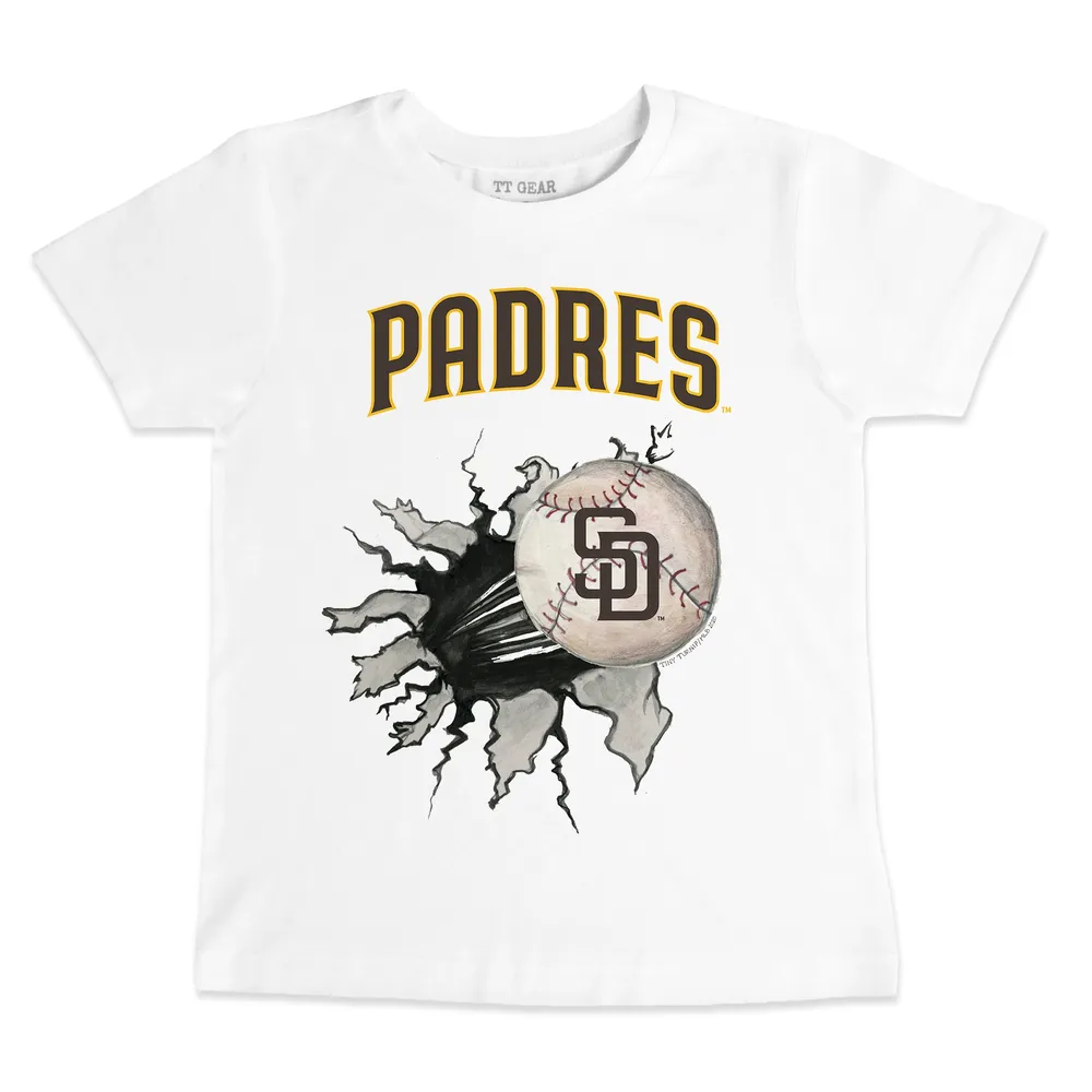 Women's Tiny Turnip Gold San Diego Padres Baseball Love T-Shirt