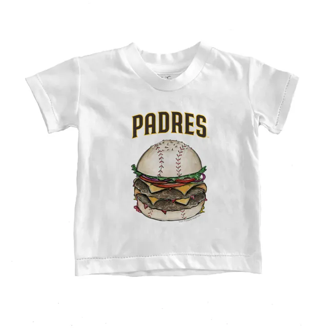 Youth Tiny Turnip White San Diego Padres Baseball Love T-Shirt Size: Small