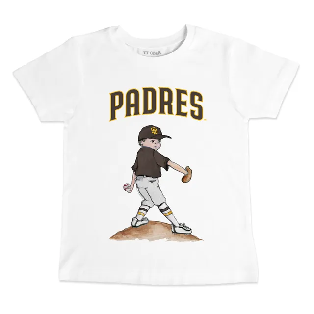 Lids San Diego Padres Girls Youth Ball Striped T-Shirt - White