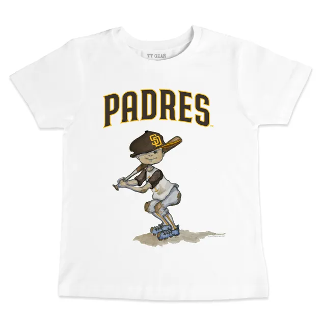 Lids San Diego Padres Tiny Turnip Toddler Slugger 3/4-Sleeve Raglan T-Shirt  - White/Gold