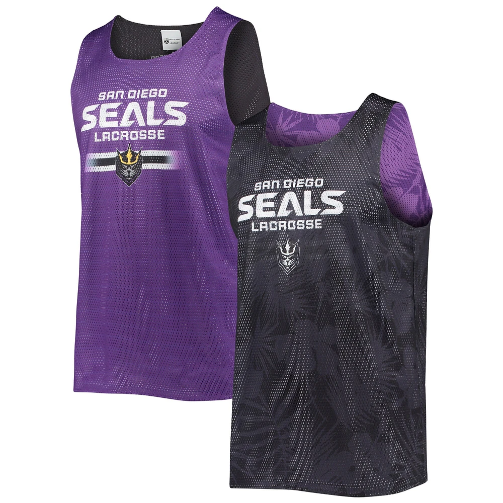 Men's FOCO Purple/Black San Diego Seals Reversible Mesh Tank Top