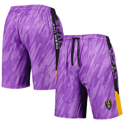 Short en maille statique San Diego Seals FOCO violet pour homme