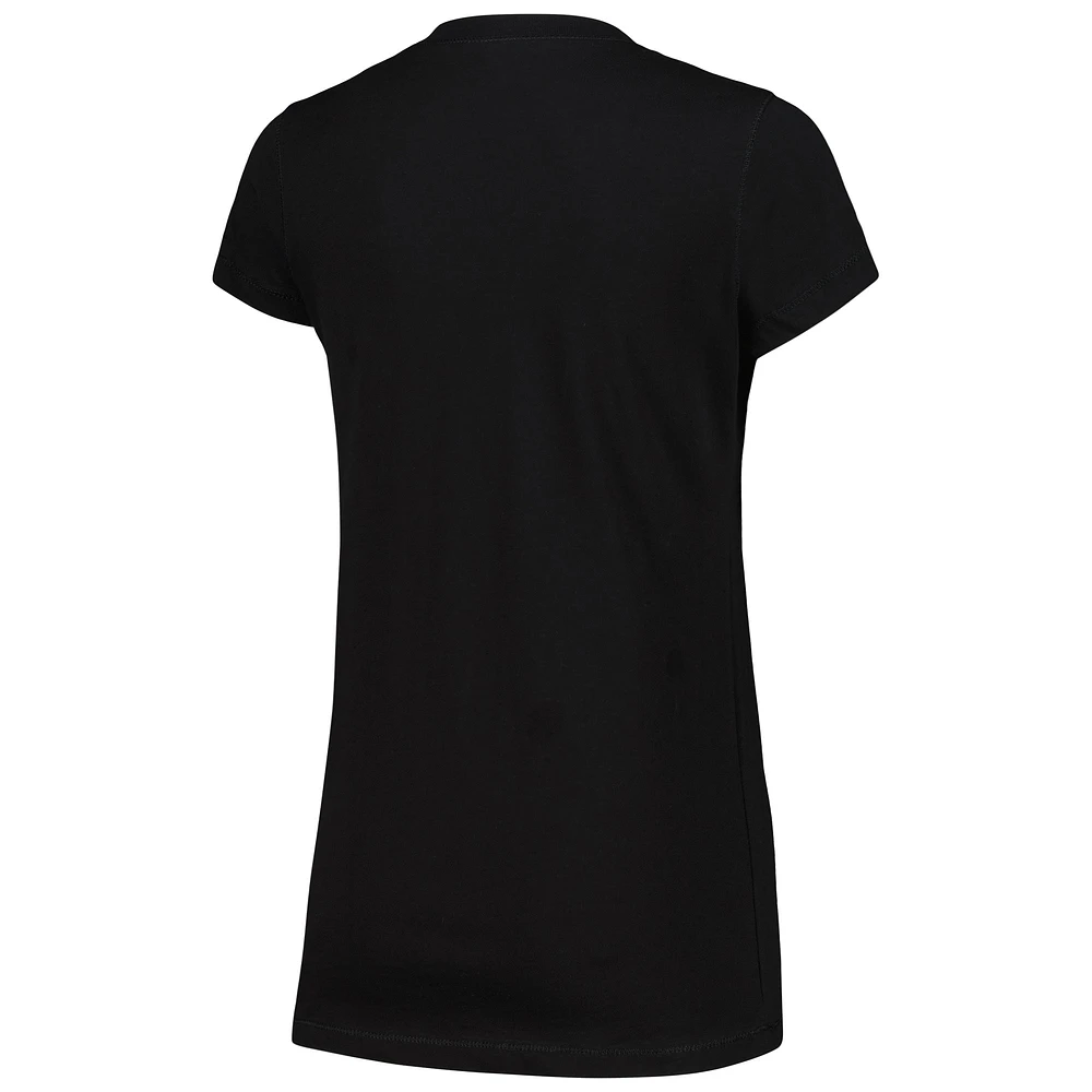 Women's Black San Diego Seals Primary Logo V-Neck T-Shirt