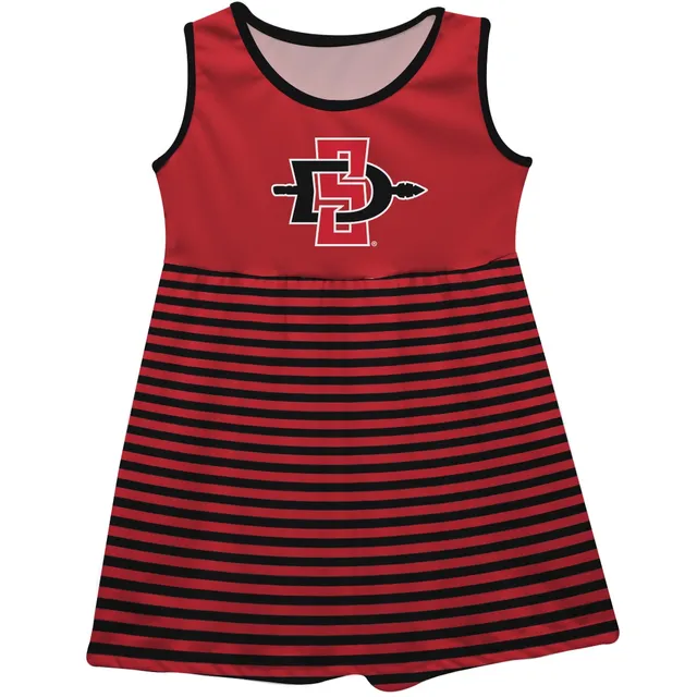 San Diego Fan Dress (pinstripe) - Girls