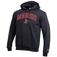 Sweat à capuche en polaire avec logo arqué San Diego State Aztecs Champion Black pour homme
