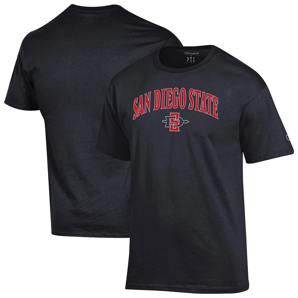 Men's Champion  Black San Diego State Aztecs Arched Logo T-Shirt