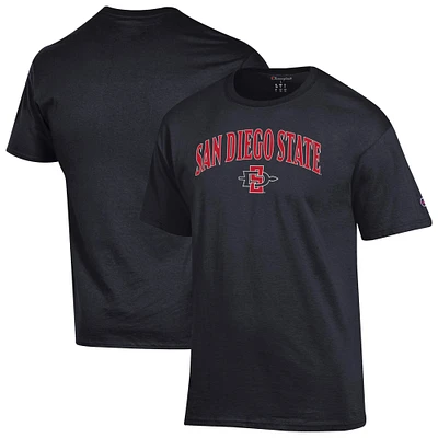 Men's Champion  Black San Diego State Aztecs Arched Logo T-Shirt