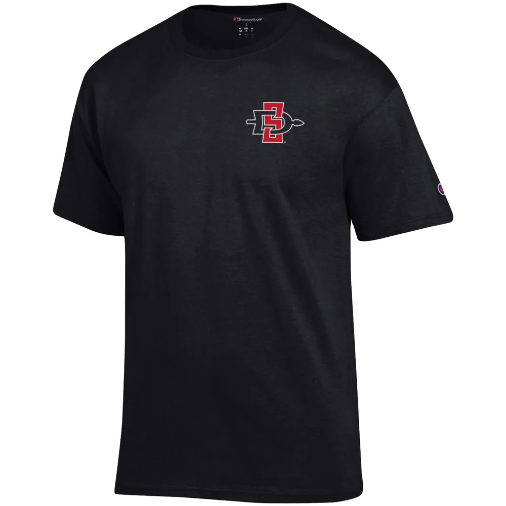 Men's Champion Black San Diego State Aztecs Stack 2-Hit T-Shirt