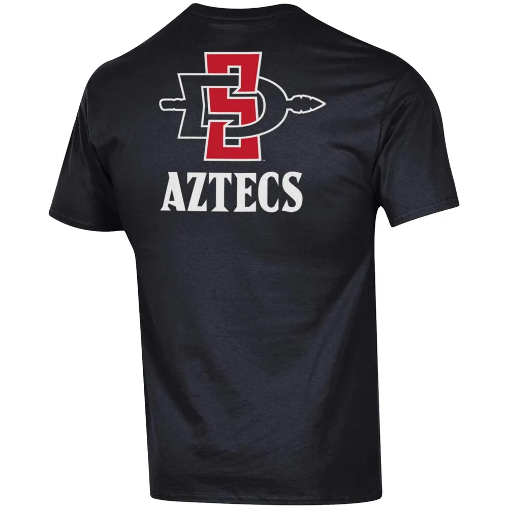 Men's Champion Black San Diego State Aztecs Stack 2-Hit T-Shirt