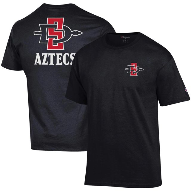 T-shirt Champion pour homme San Diego State Aztecs Stack 2-Hit noir