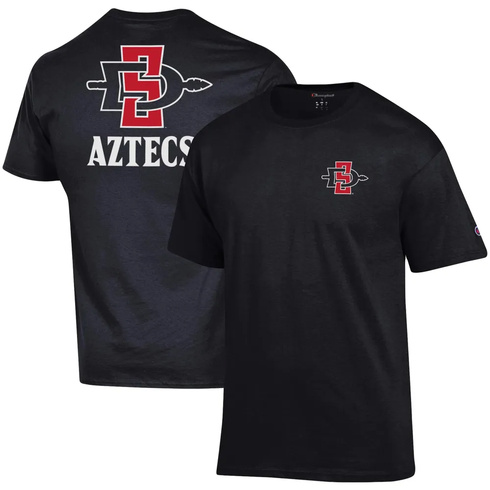 Men's Champion Black San Diego State Aztecs Stack 2-Hit T-Shirt