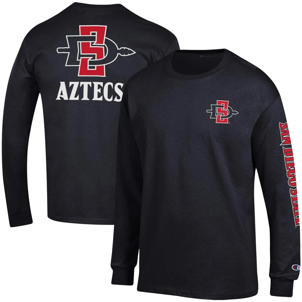 T-shirt à manches longues Champion Black San Diego State Aztecs Team Stack pour homme