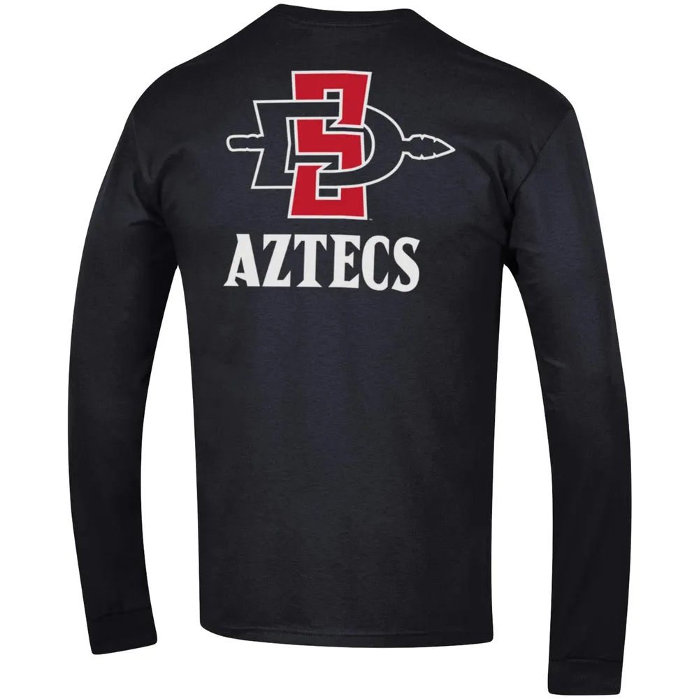 T-shirt à manches longues Champion Black San Diego State Aztecs Team Stack pour homme