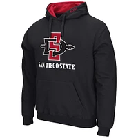 Men's Colosseum Black San Diego State Aztecs Arch & Logo 3.0 Pullover Hoodie