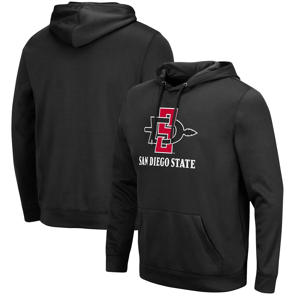 Men's Colosseum Black San Diego State Aztecs Lantern Pullover Hoodie