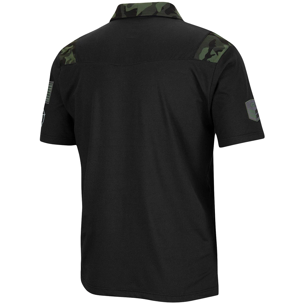 Men's Colosseum Black San Diego State Aztecs OHT Military Appreciation Sierra Polo