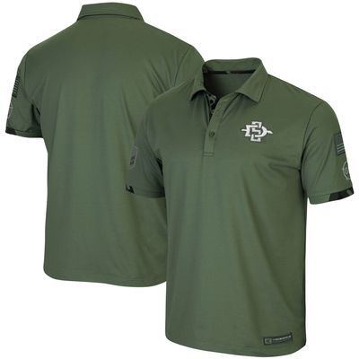 Men's Colosseum Olive San Diego State Aztecs OHT Military Appreciation Echo Polo