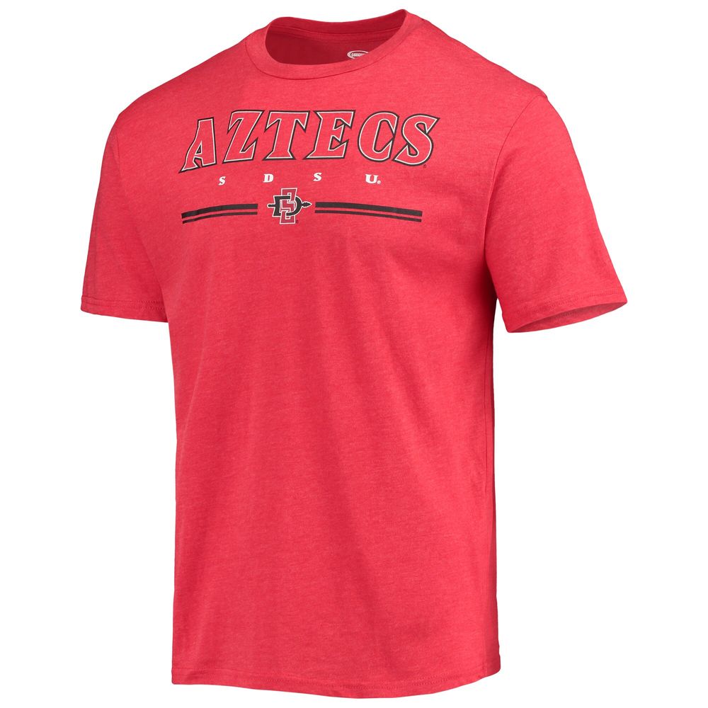 Men's Concepts Sport Heathered Charcoal/Cardinal San Diego State Aztecs Meter T-Shirt & Pants Sleep Set