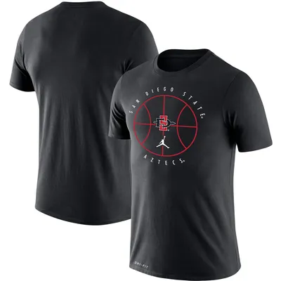 San Diego State Aztecs Jordan Brand Basketball Icon Legend Performance T-Shirt - Black