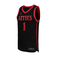 Men's Jordan Brand #1 Black San Diego State Aztecs Replica Basketball Jersey