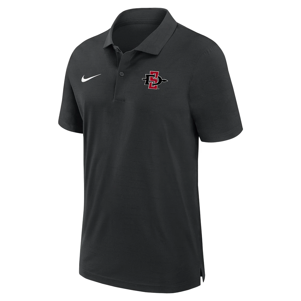 Men's Nike Black San Diego State Aztecs 2024 Sideline Coaches Performance Polo