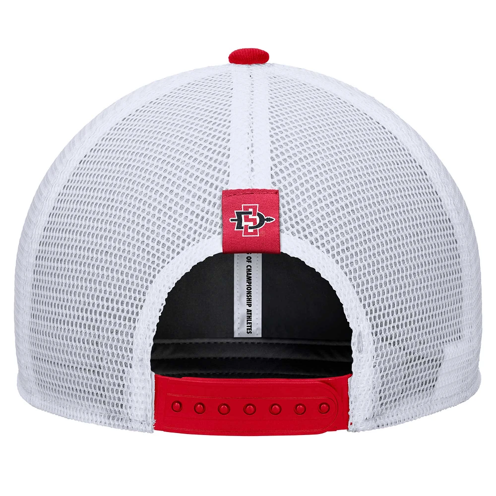 Men's Nike Cardinal San Diego State Aztecs 2024/25 Sideline Rise Trucker Adjustable Hat