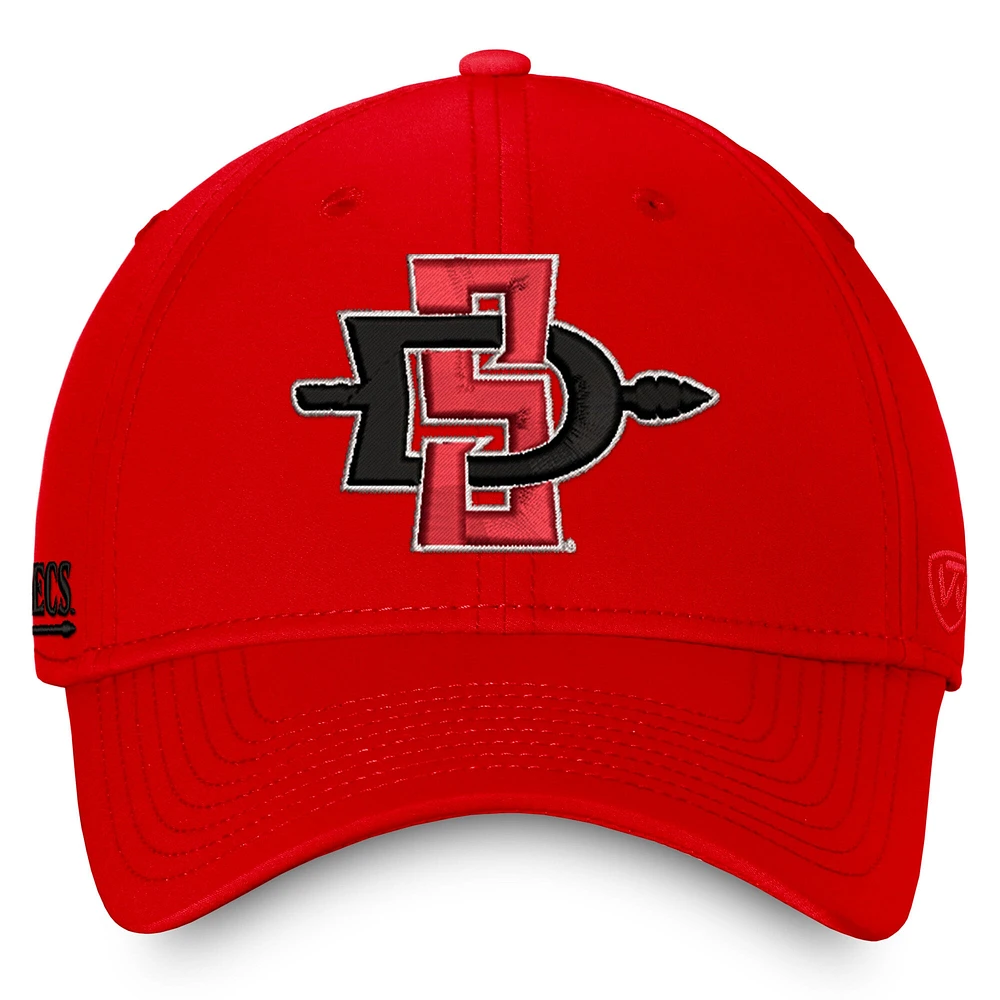Men's Top of the World Red San Diego State Aztecs Reflex Flex Hat