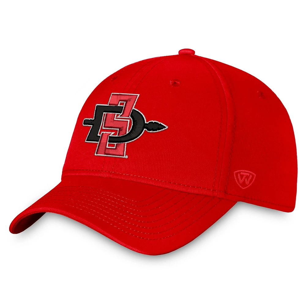 Men's Top of the World Red San Diego State Aztecs Reflex Flex Hat