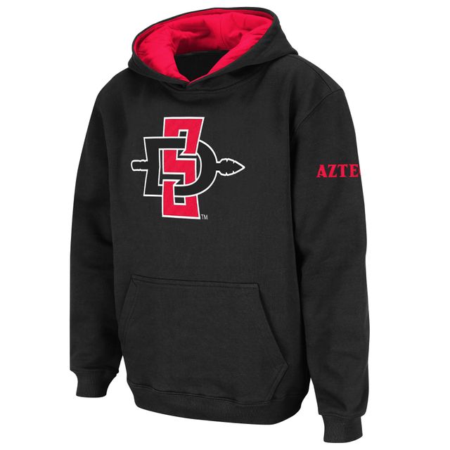 Sweat à capuche gros logo Aztèques de l'État San Diego pour jeunes Stadium Athletic noir