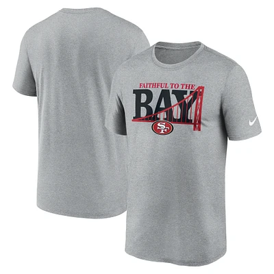 Nike  Heather Gray San Francisco 49ers Hometown Legend Performance T-Shirt