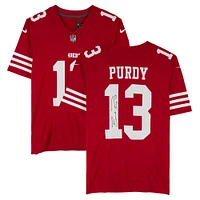 Maillot Nike Scarlet Limited dédicacé par Brock Purdy des 49ers de San Francisco