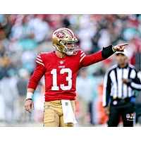 Brock Purdy San Francisco 49ers Unsigned Signals for the First Down Photograph
